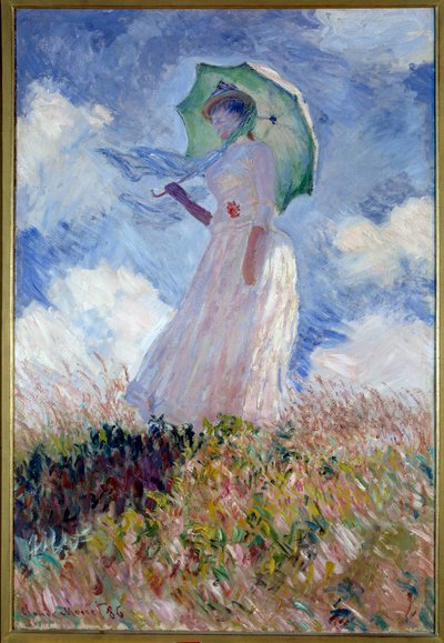 Woman with Parasol Turned to the Left by Claude Monet