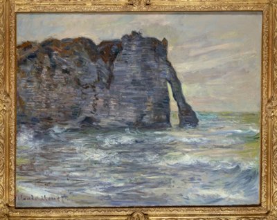 Étretat, Cliff and Aval Arch by Claude Monet