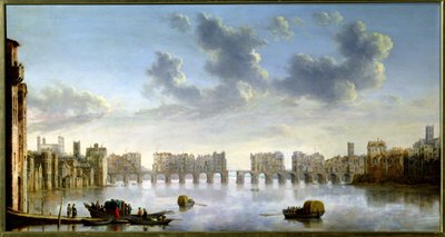 Old London Bridge by Claude de Jongh