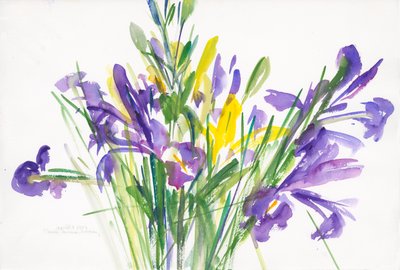 Irises, 1999 by Claudia Hutchins Puechavy