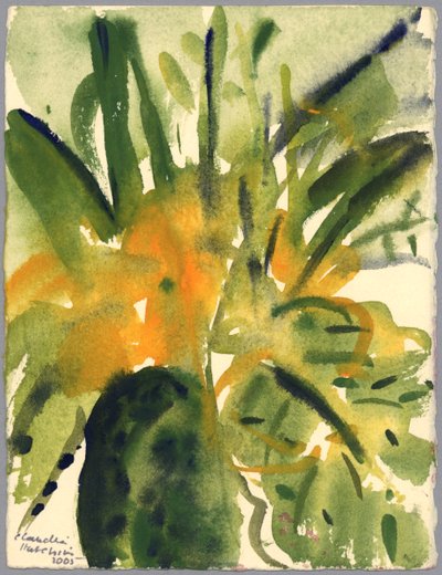 Primroses, 2005 by Claudia Hutchins Puechavy