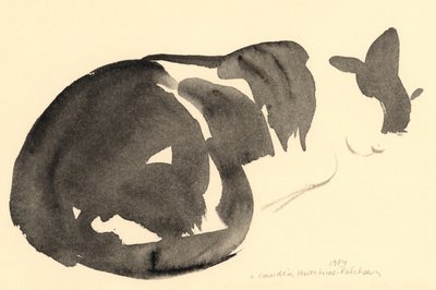 Sleeping cat, 1984 by Claudia Hutchins Puechavy