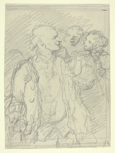 A Gentleman and Two Companions by Célestin Nanteuil