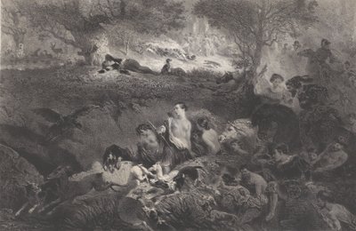 Dreams of Hunting, 1858 by Célestin Nanteuil