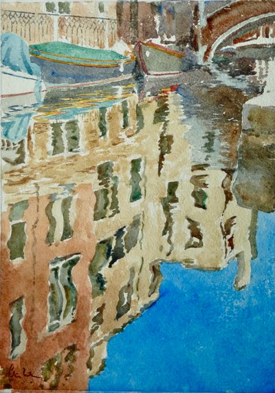 Winter Reflections, Rio Dei F by Clive Wilson