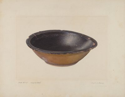 Glazed Clay Bowl by Clyde L. Cheney