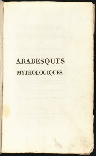 Mythological Arabesques by Comtesse Stéphanie Félicité de Genlis