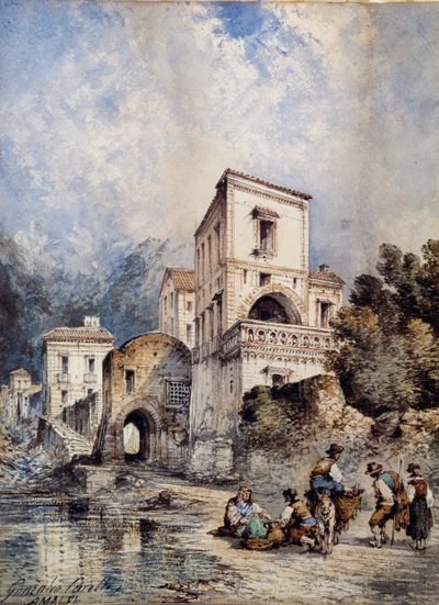 View of Amalfi by Consalvo Carelli