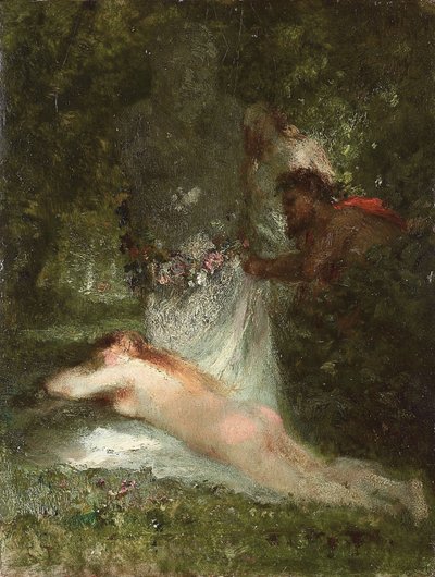 The Sleep of the Nymph by Constant Emile Troyon