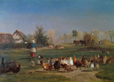 Feeding the Chickens by Constant Troyon