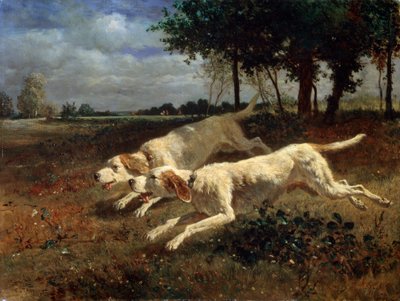 Running Dogs, 1853 by Constant Troyon