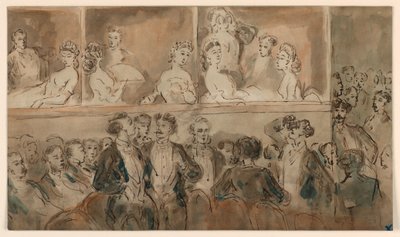 At the Theatre by Constantin Guys