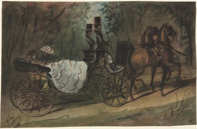 Carriage in the Bois de Boulogne by Constantin Guys