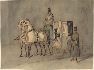 Carriage with Driver and Groom: Autumn by Constantin Guys