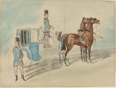 Carriage with Driver and Groom: Spring by Constantin Guys