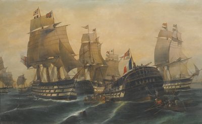 The Battle of Trafalgar by Constantinos Volanakis