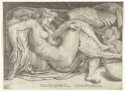 Leda and the Swan by Cornelis Bos