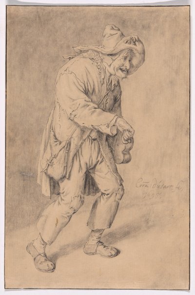 Hurdy-Gurdy Player by Cornelis Dusart