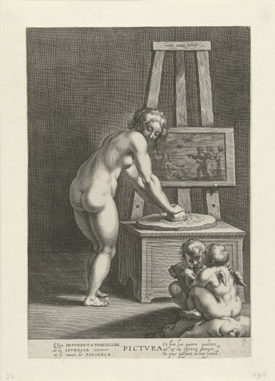 Pictura (The Art of Painting) by Cornelis Galle (I)