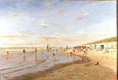 Paddling at Low Tide by Cornelis Koppenol