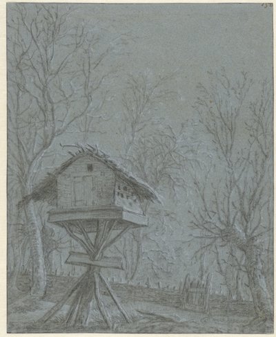 Dovecote Among Trees by Cornelis Saftleven (possibly)