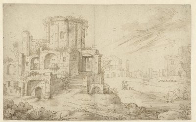 Landscape with Ancient Ruins by Cornelis Saftleven
