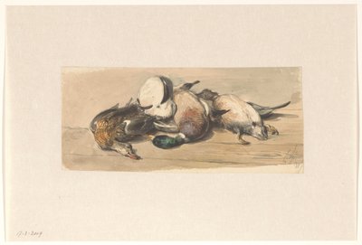Still Life with Four Ducks by Cornelis Springer