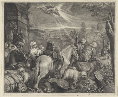 Abraham Leaves Haran by Cornelis Visscher (II)