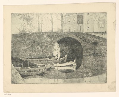 Bridge over a Canal by Cornelis Vreedenburgh
