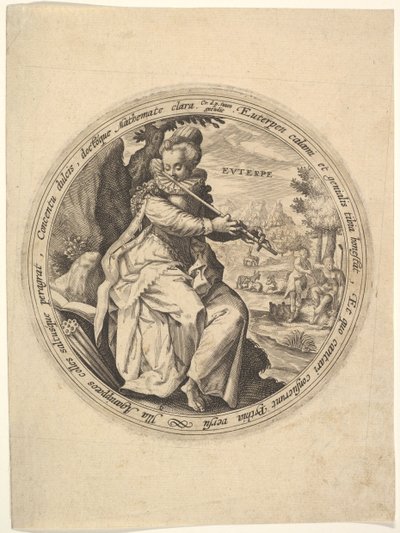 Euterpe, from The Muses by Crispijn de Passe I