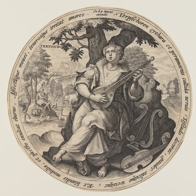 Euterpe, from The Muses by Crispijn van de Passe I