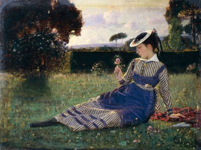 Alaide in Garden by Cristiano Banti