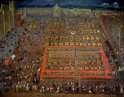 Central Square of Mexico City, 1695 by Cristobal de Villalpando