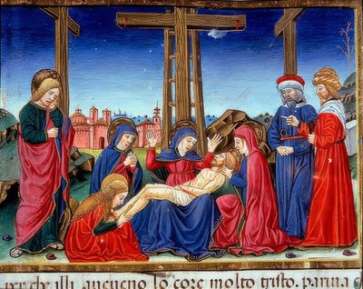 Descent from the Cross (c.123r). 1476 by Cristoforo De Predis