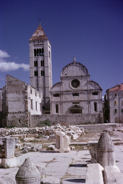 Facade of the church, built 1091 by Croatian School