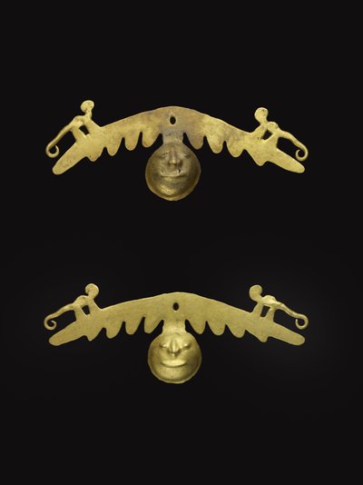 Pair of Ear Ornaments, 600-1600 AD by Culture Nariño