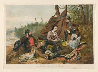 Camping in the Woods by Currier and Ives