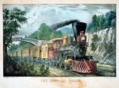 The Express Train, USA by Currier and Ives