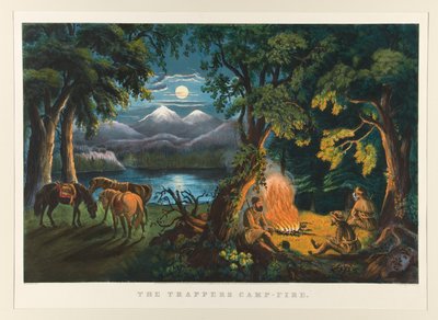 The Trappers by Currier and Ives