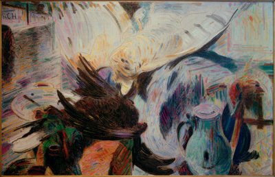 Large Still Life with Dead Exotic Birds by Curt Herrmann