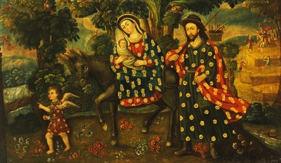 The Flight into Egypt by Cuzco School