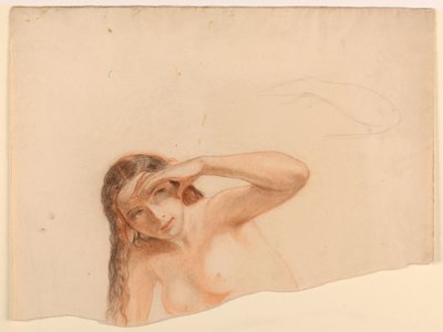 Female Nude with Left Hand by Daniel Huntington