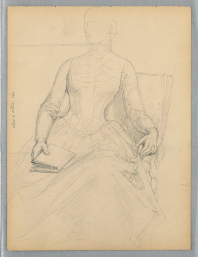 Sketch of Seated Woman by Daniel Huntington