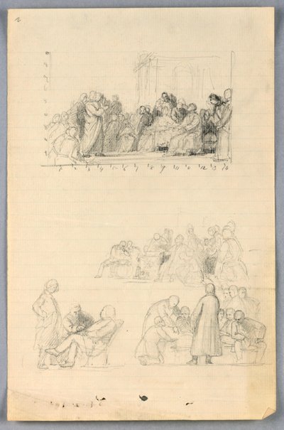 Study for "Scientific Group" by Daniel Huntington