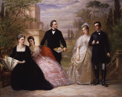 The Field Family in a Garden by Daniel Huntington