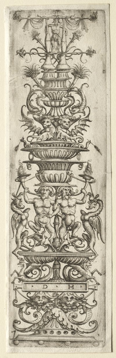 Ornament Fillet with Candelabre-Ornament by Daniel I Hopfer