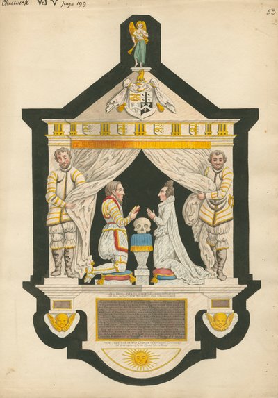 Memorial to Sir Thomas Chaloner by Daniel Lysons