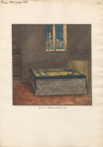 Tomb of Thomas Higate from Hayes Church by Daniel Lysons