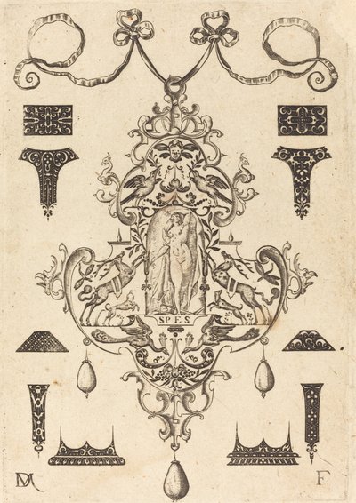 Large Pendant, Hope Standing at Centre by Daniel Mignot