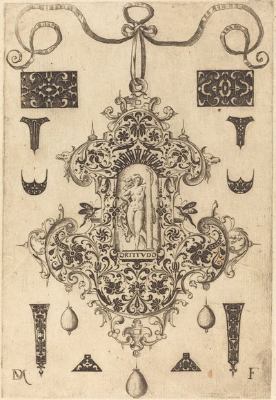 Large Pendant, Strength Standing at Centre by Daniel Mignot